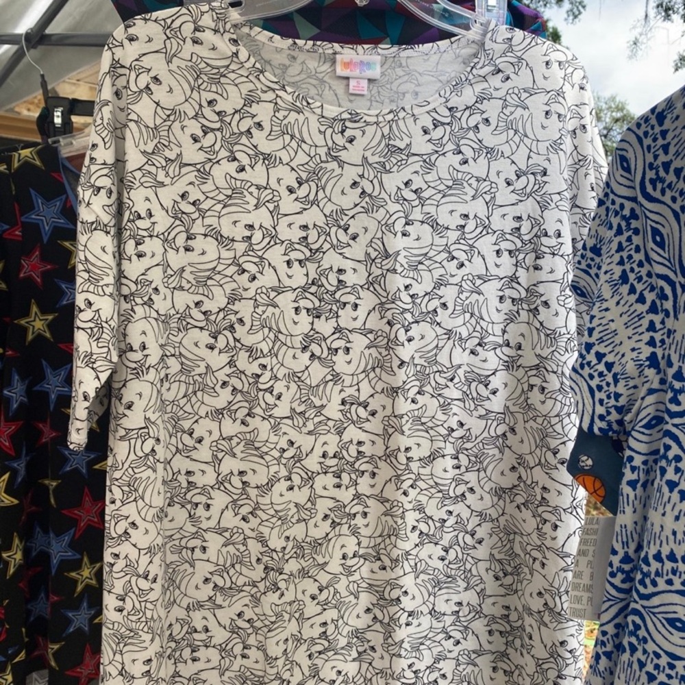 LuLaRoe Disney’s Flounder Irma-style Top EUC Size S